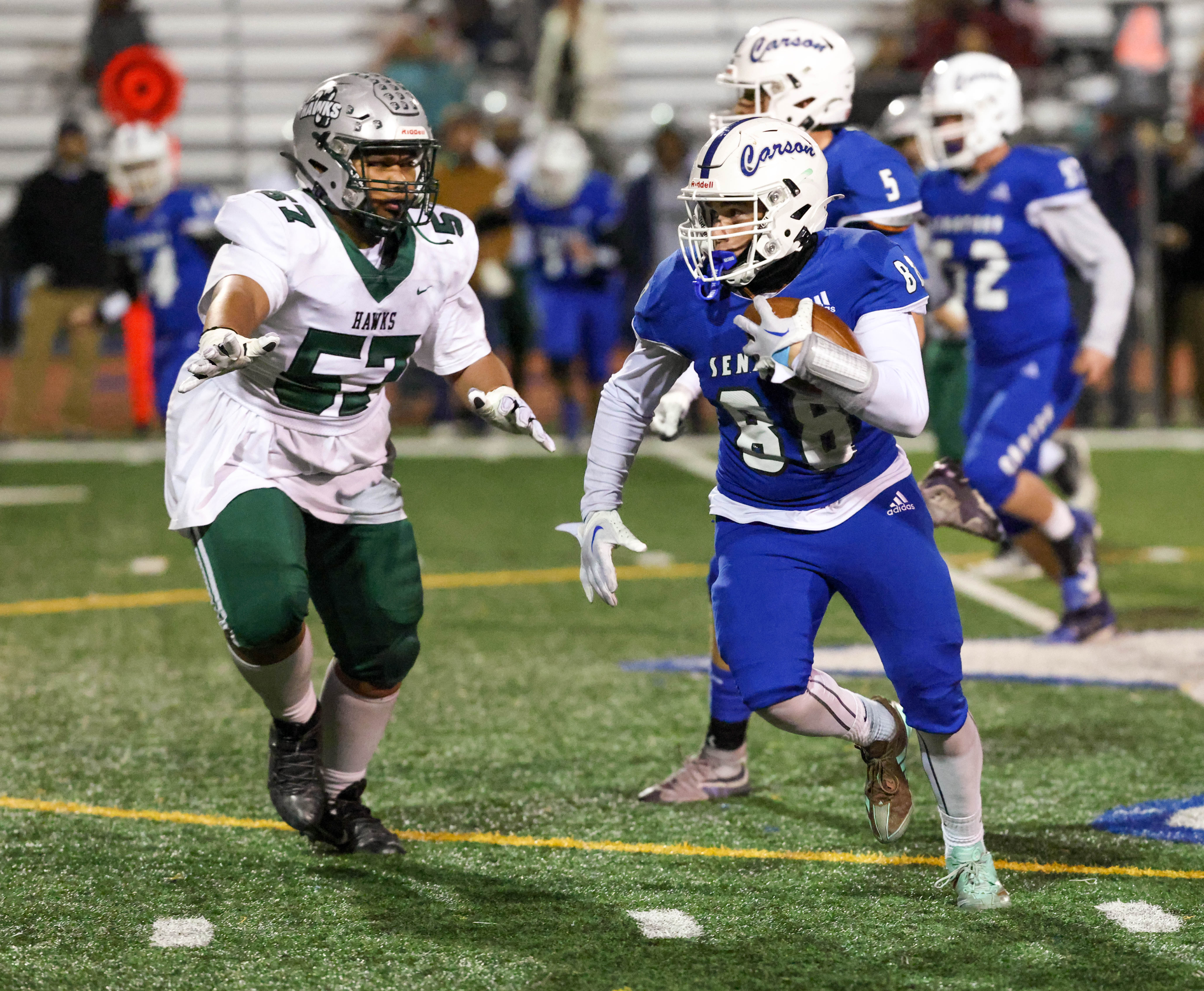 Carson Football Cruises Through Postseason Opener Serving Carson City