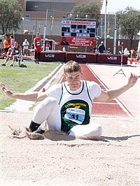 Ostler wins triple jump at state track and field championships