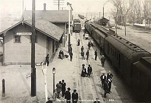 The Lovelock train depot survives