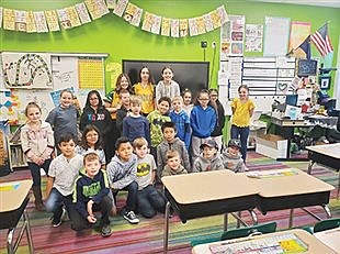 Battle Mountain softball and baseball team visits Mrs. Dominguez’s class