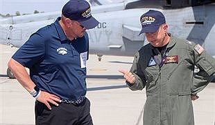 Wolf Pack team uses trident for play on the gridiron and for learning the history of the USS Nevada