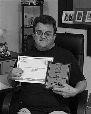 Erquiaga places in multiple categories for sports coverage —