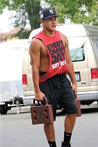 Weight carry competition lifts spirits
