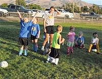Lowry girls soccer team puts on annual camp for youngsters