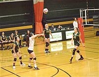 Lady Longhorn volleyball team battles Wolverines to the end