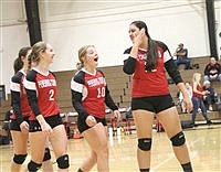 Lady Mustangs volleyball team sweeps Longhorns