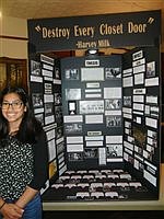 Student history exhibits on display at Pioneer Hall