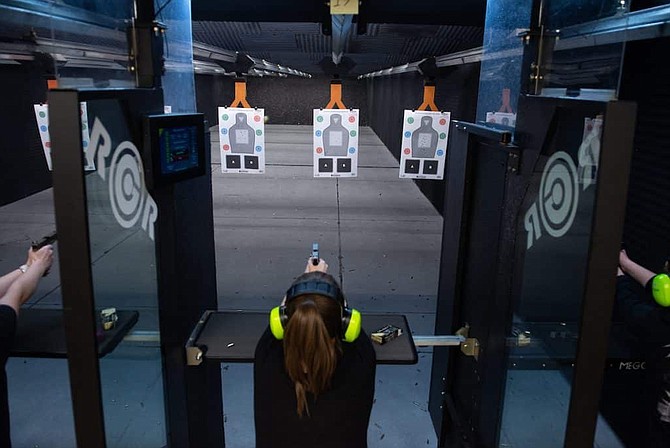 A group of women participate in a concealed-carry weapon instructional course at Reno Guns & Range in October 2019.