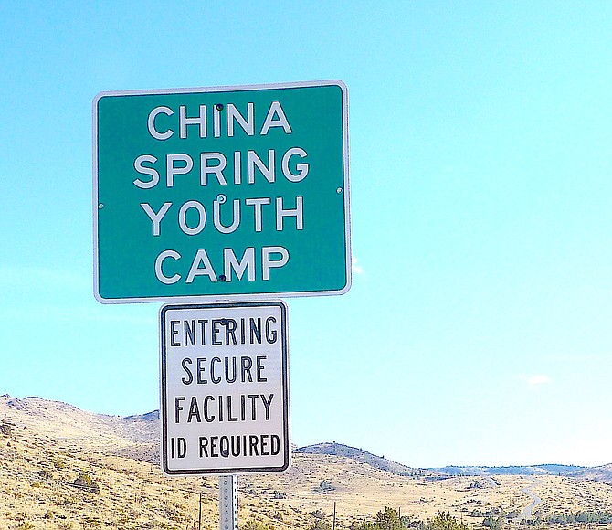 The entrance to China Spring Youth Camp located south of Gardnerville in the Pinenut Mountains.