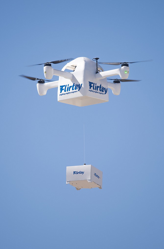 The Flirtey Eagle delivery drone.