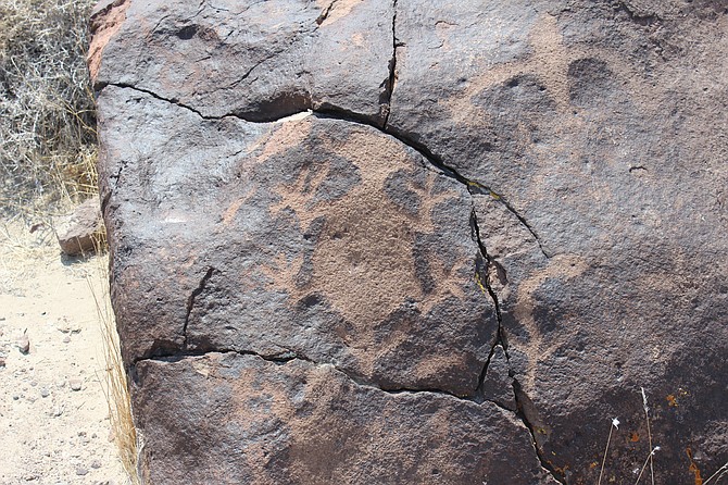 This image of a lizard is one of the petroglyphs found at Grimes Point, an archaeological site located just east of Fallon.