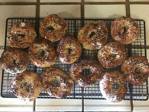 Kate Johnson’s homemade bagels recipe adapted from a Serious Eats recipe.
