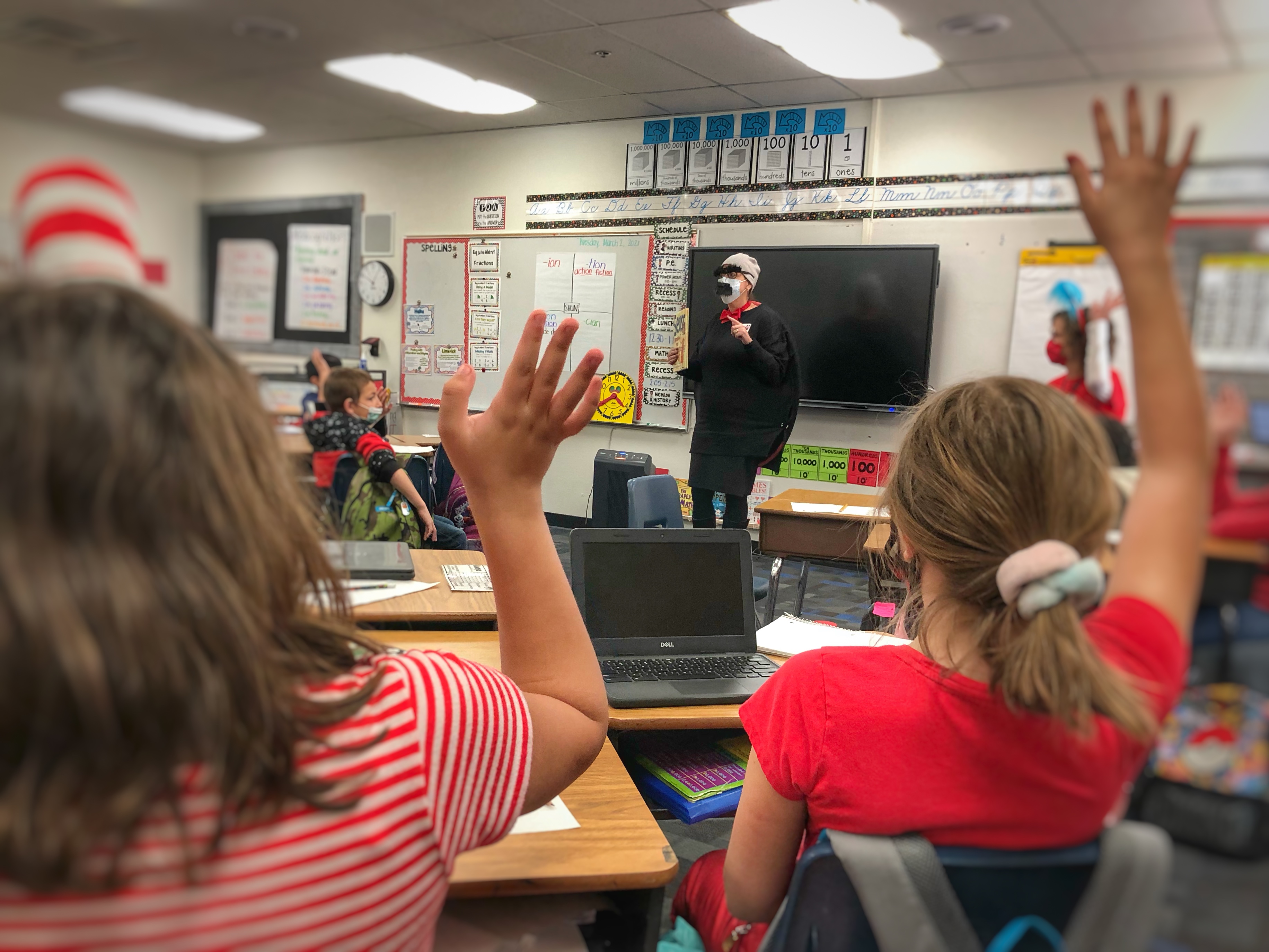 Students celebrate National Read Across America Day, Reading Week
