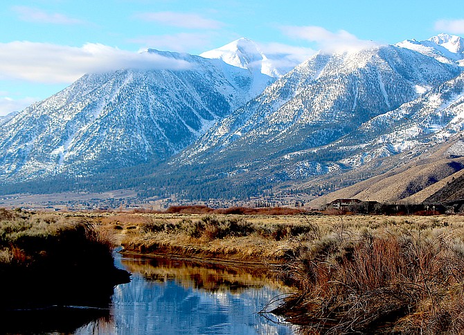 Jobs Peak rises up above Carson Valley on Tuesday.