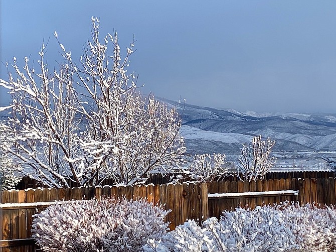 Sharon Calvert took this photo of snow in the East Valley on March 12.  I typed in the wrong first name for her in Valley Views on Saturday.