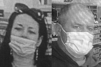 A woman is being sought in a shoe theft that occurred March 16 at Famous Footwear. She left the store with the man appearing in the photo on the right.