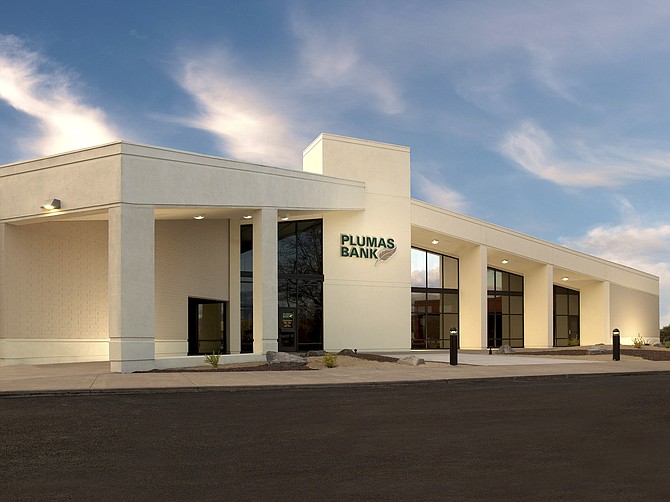 Plumas Bank’s Reno branch (seen here) opened on Meadowood Mall Circle in 2015. In mid-March of this year, the bank’s holding company announced it is relocating its corporate headquarters to a new location in South Reno.