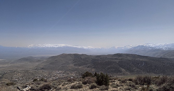 A dry wind kicked up some dust on Monday, another indication of how dry it has been. Topaz Ranch Estates resident John Flaherty took this photo on Monday afternoon.