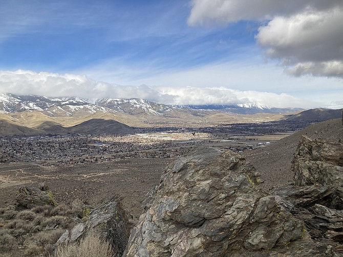 A view from Prison Hill’s west side looking toward the north. (Photo: Kyler Klix/Nevada Appeal)