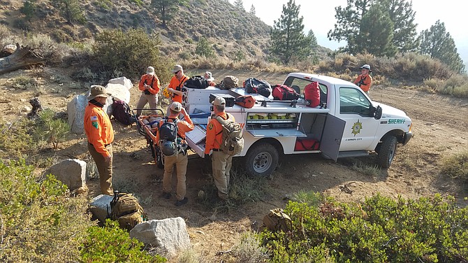 Carson City Sheriff’s Search and Rescue train in Kings Canyon.