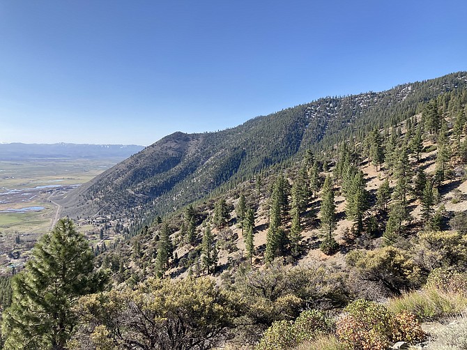 While walking along the mountains, there are great views of the Carson Valley and the foothills of the Sierra Nevada. (Photo: Kyler Klix/Nevada Appeal?