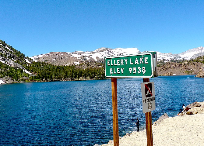 Ellery Lake near the eastern entrance to Yosemite.