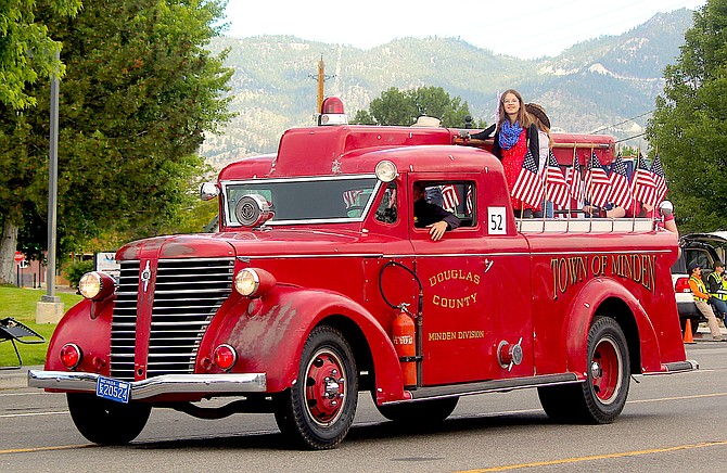 The Minden antique fire engine participates in the 2020 Carson Valley Days Parade. This year's parade is June 12. Applications for parade entries and vendors are available at www.carsonvalley2030.com
