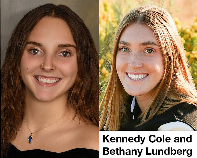 Bethany Lundberg, at left, in her graduation photo and Kennedy Cole