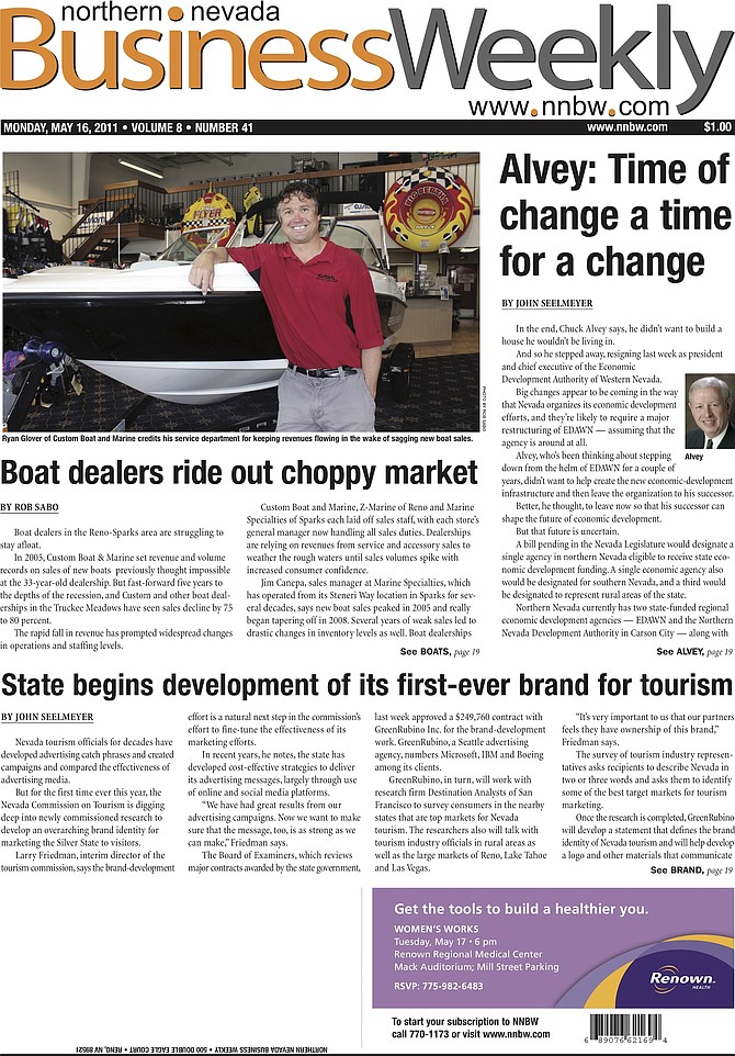 The cover of the May 16, 2011, edition of the Northern Nevada Business Weekly.