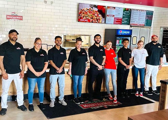 The team at the new Mountain Mike’s Pizza at 3340 S. McCarran Blvd., Reno.