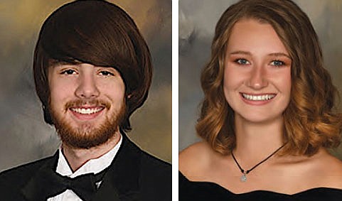 Members of the Douglas High Class of 2021 Brandon Roberts and Audrey Hanna Topp are receiving associates of science degrees from Western Nevada College this week.