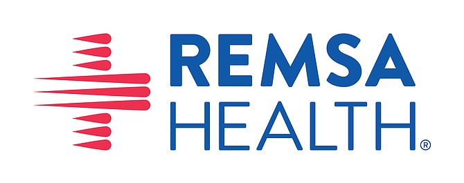 The new REMSA Health logo.
