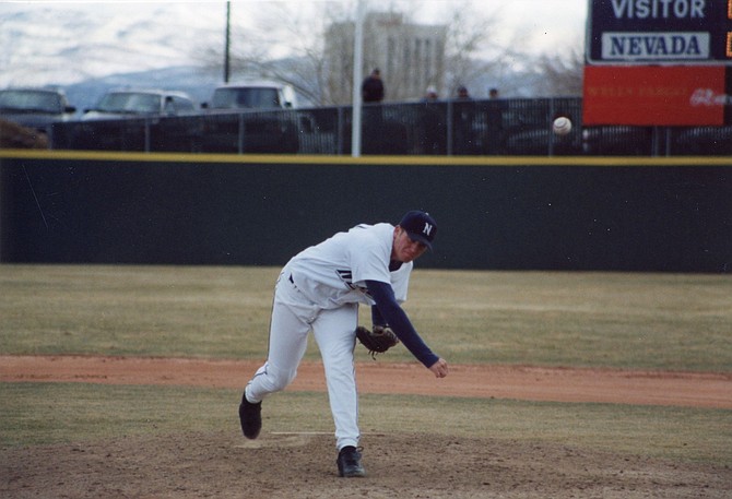 Darrell Rasner pitching for Nevada in 2001. (Photo: Nevada Athletics)