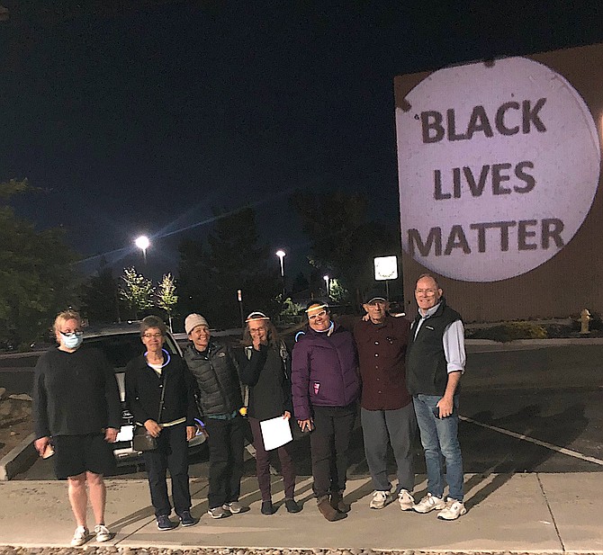 A Black Lives Matter protest shined a light on the Douglas County Judicial & Law Enforcement Center on May 25 in observance of the anniversary of George Floyd's death.
