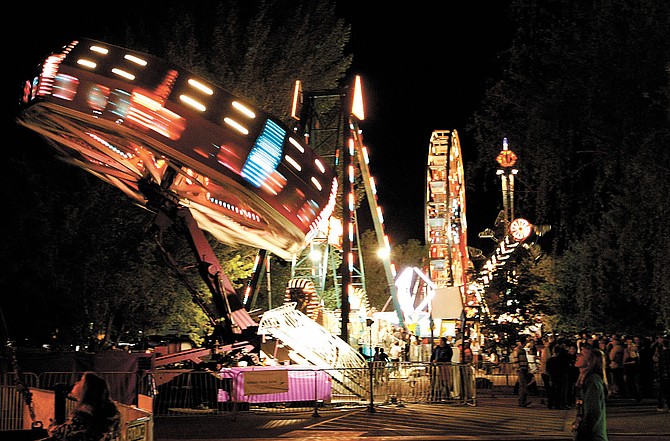 The Carson Valley Days carnival lights up the night in Lampe Park in this 2010 file photo taken by Shannon Litz