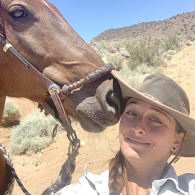Samantha Szesciorka takes a selfie with her horse Sage on Thursday in this photo posted to her Facebook Page