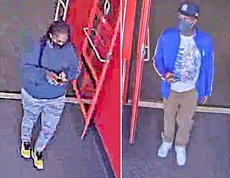 Two people are sought in connection with a Cave Rock Trailhead vehicle burglary.