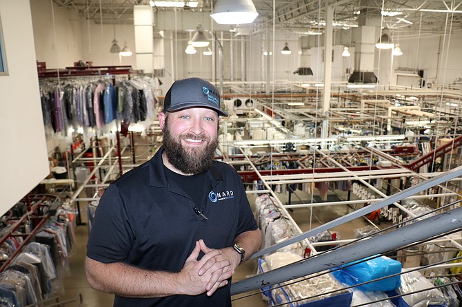 David Leid, general manager of restoration at Bobby Page’s Dry Cleaners, stands inside the company’s flagship facility located at 1090 Sandhill Road in South Reno on June 18, 2021.