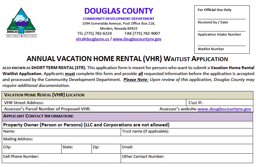 Vacation home rental permit wait list applications go live Serving
