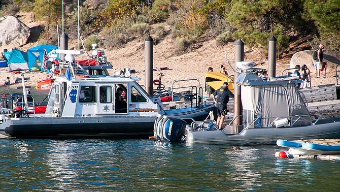 Douglas Sheriff's Boat Marine 7 responded to a drowning at Secret Cove in Lake Tahoe on Monday. Photo provided by Provided by ©2021 Mike Hazlip