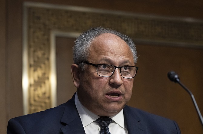 Department of Defense nominee for Secretary of the Navy Carlos Del Toro, of Virginia, speaks during a Senate Armed Services hearing to examine Department of Defense nominations, Tuesday, July 13, 2021, on Capitol Hill in Washington. (Photo: Jacquelyn Martin, AP)