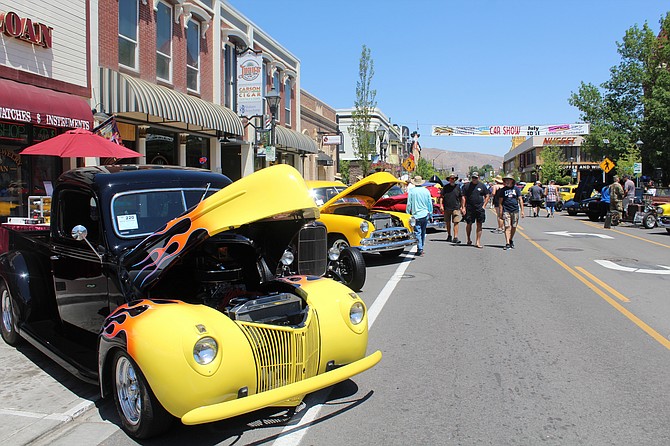 The Downtown Revival Car Show sponsored by the Carson City Esther Chapter #3 Order of the Eastern Star brought many car enthusiasts to the downtown on July 10. (Photo: Ronni Hannaman)