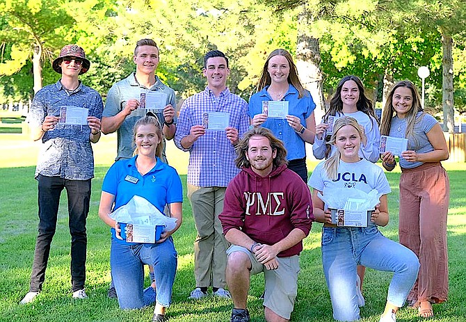 The volunteers pictured are, from top left, Hunter Rigdon, Shane Trivitt, Sean Rigdon, Lena Richardson, Tara Dragoo, and Devi Schwartz. From the bottom left are Morgan Gunnell, Carson Hearn, and Emma King. Volunteers not pictured are Stella Andersson, Maya Smith, Shelbilyn Beatty, and Colby Bera.