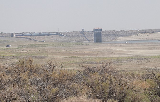 Lahontan Reservoir’s storage has fallen to 34,000-acre feet of water as of Monday.