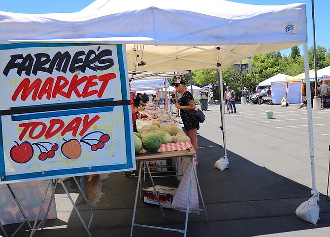 Shirley’s Farmers’ Market, located in the parking lot of Tamarack Junction Casino, on June 26 in Reno.