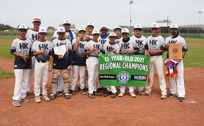 Hawaii Kai defeated its summer rival, Oahu Elite, to win the Pacific Southwest Babe Ruth 13U Regional Tournament on Saturday at the Edward Arciniega Athletic Complex.