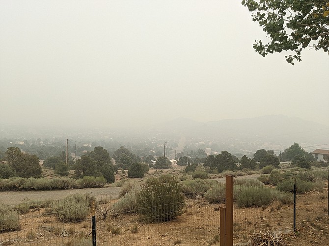 Topaz Ranch Estates resident John Flaherty said the smoke was so thick on Friday afternoon he couldn't see the road.