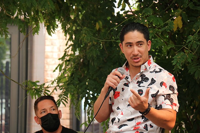 Gustavo Velasco, executive chef at Squeeze In, talks about the restaurant chain’s challenges staffing their kitchens in Reno-Sparks and beyond during a roundtable forum held Aug. 17, 2021, at The Jesse in downtown Reno.