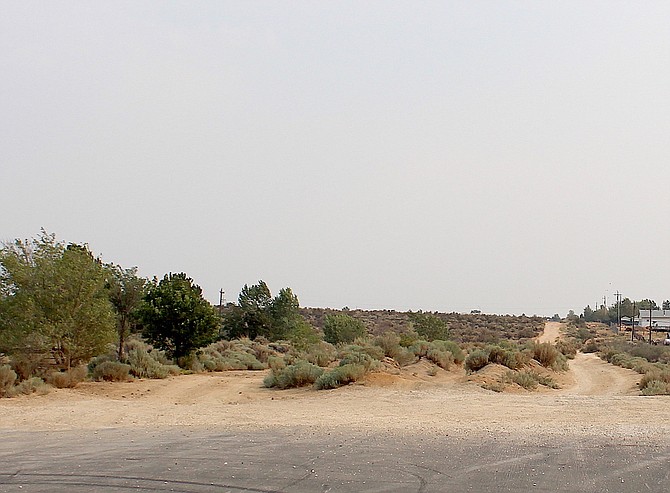 The end of Vista Grande as it crosses U.S. Forest Service land.