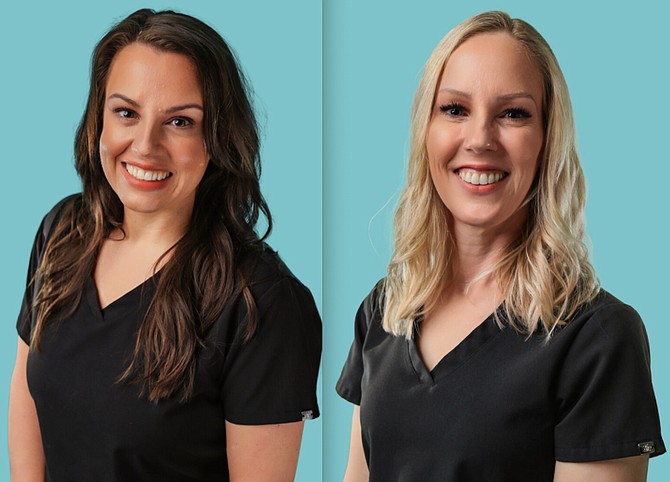Amanda Morrissey, M.S., CCC-SLP, left, and Katie Allen, PhD, CCC-SLP, are co-owners of the practice.
